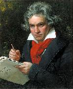 Joseph Karl Stieler Portrait Ludwig van Beethoven when composing the Missa Solemnis oil painting artist